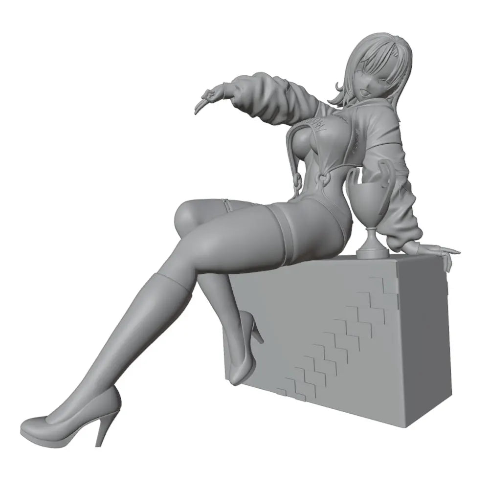 75mm Anime Military Female, Resin Model Figure Kit, Unassembled and Unpainted
