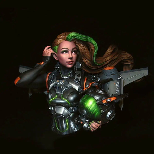 1/10 Mecha Warrior, Resin Model Figure Kit, Sci-Fi Theme, Unassembled and Unpainted