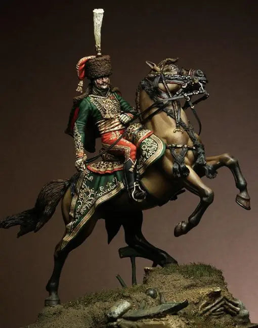 1/32 Napoleonic French Cavalry General Lasalle on Horseback, Resin Model Figure Kit, Unassembled and Unpainted