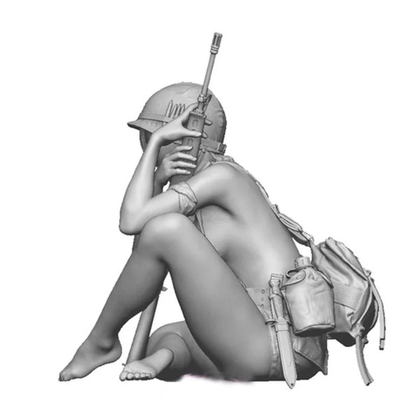 1/16 WWI German Female Soldier, Resin Model Figure Kit, Unassembled and Unpainted