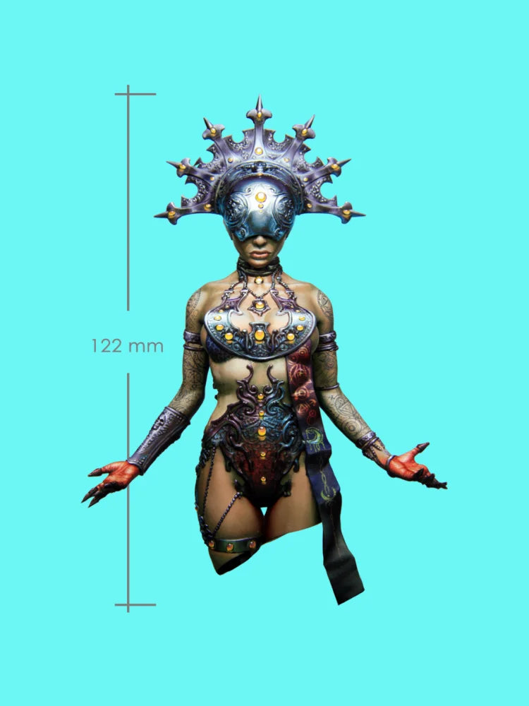 1/10 Female with Ornate Crown, Resin Model Bust Kit, Fantasy Theme, Unassembled and Unpainted