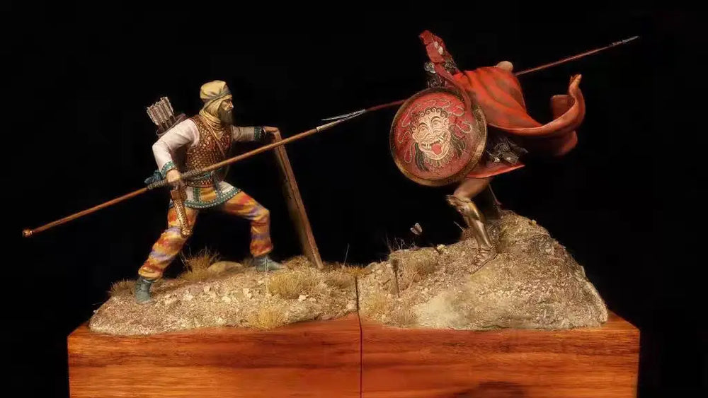 1/24 Ancient Warriors, 5 Figures, Resin Model Diorama Kit, Unassembled and Unpainted