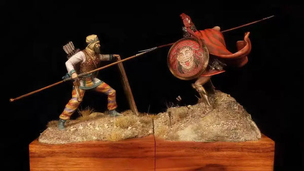 1/24 Ancient Warriors, 5 Figures, Resin Model Diorama Kit, Unassembled and Unpainted