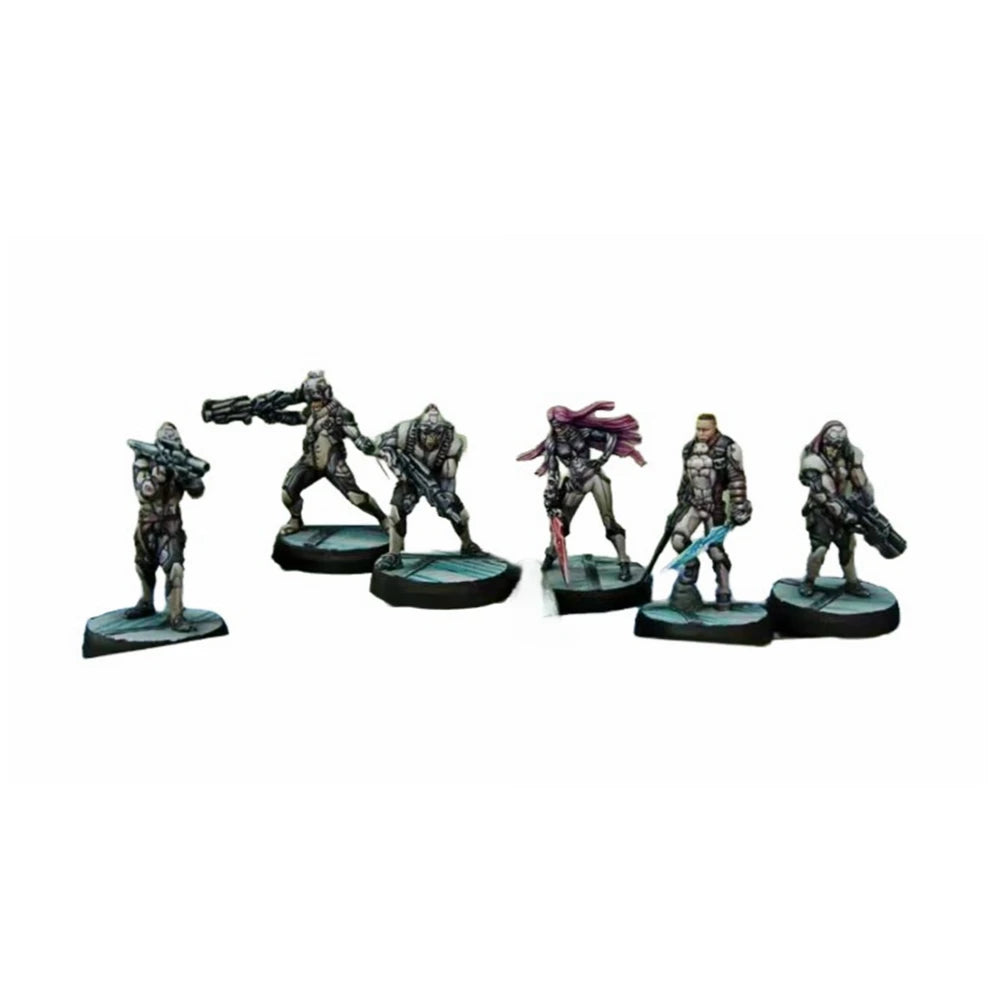 28mm Steel Phalanx Sectorial, 12 Figures, Resin Model Figure Kit, Sci-Fi Theme, Unassembled and Unpainted