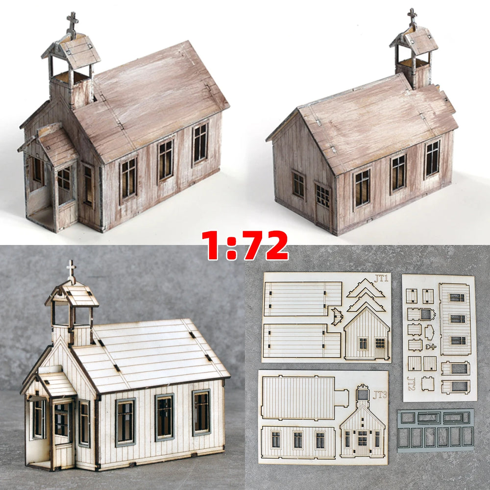 1/72 European Cathedral, Resin Model Diorama Kit, Historical Theme, Unassembled and Unpainted