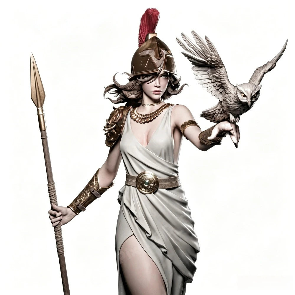 Ancient Athena Greek Goddess of War, Resin Model Figure Kit, Unassembled and Unpainted
