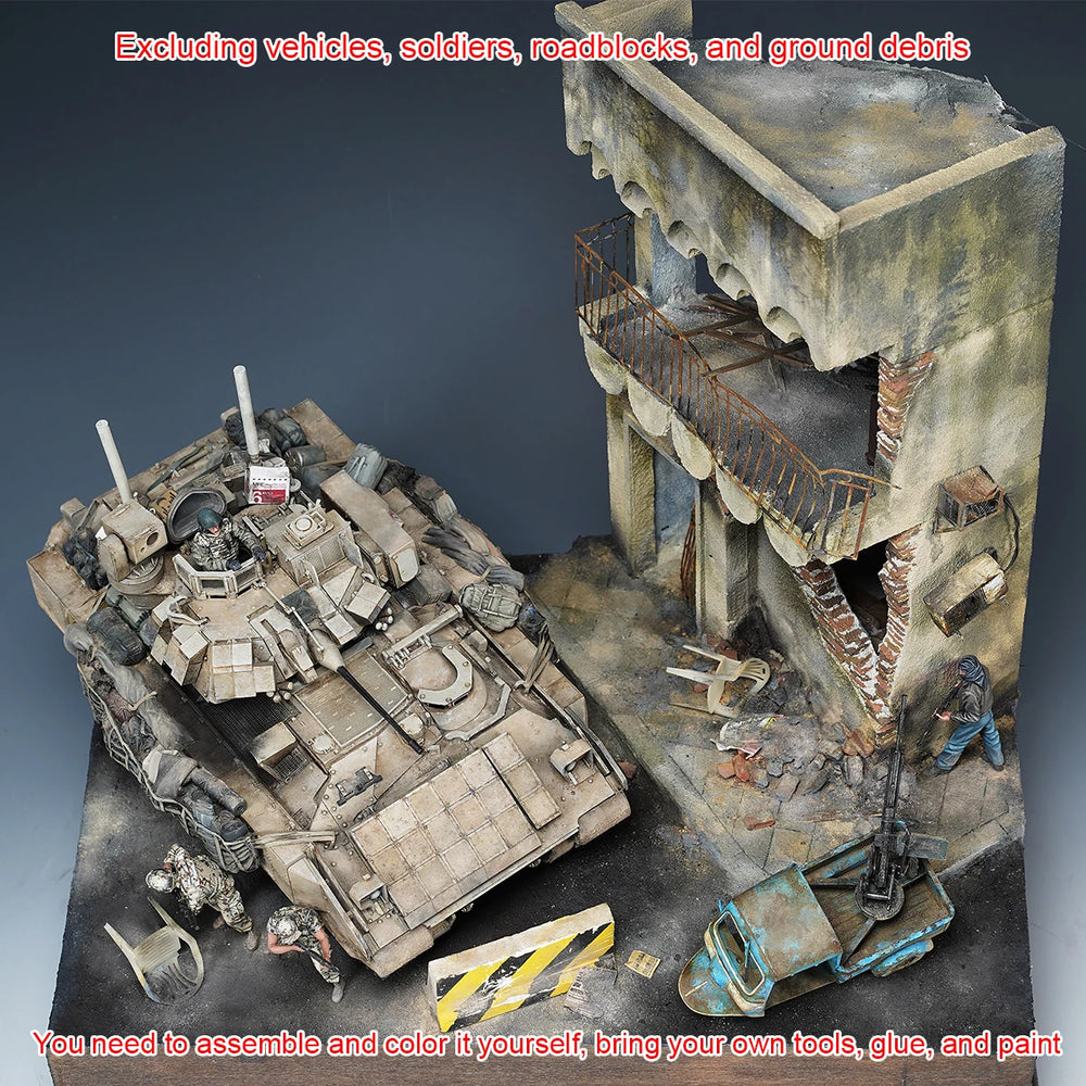 1/35 Medieval Middle Eastern Fortress, Resin Model Diorama Kit, Unassembled and Unpainted