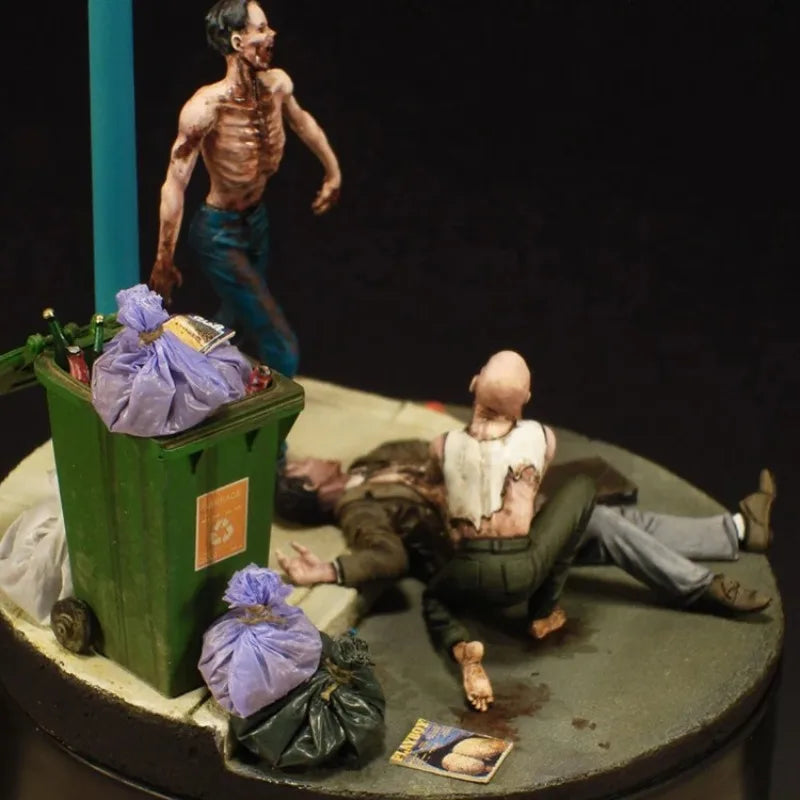 1/35 Zombie Survivors, 8 Figures, Resin Model Diorama Kit, Fantasy Theme, Unassembled and Unpainted