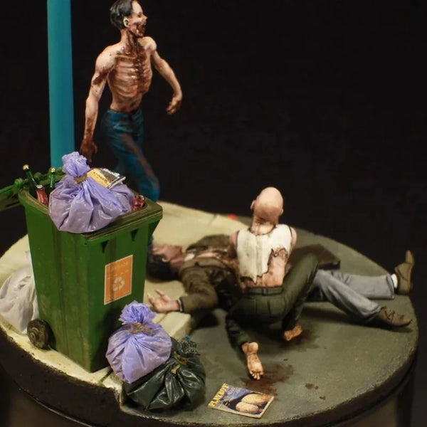 1/35 Zombie Survivors, 8 Figures, Resin Model Diorama Kit, Fantasy Theme, Unassembled and Unpainted