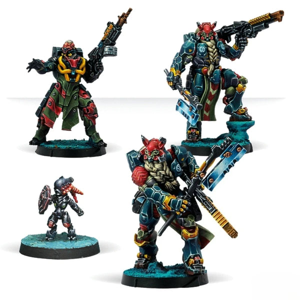 32mm Dark Fantasy Warriors & Cultists, 5 Figures, Resin Model Figure Kit, Fantasy Theme, Unassembled and Unpainted