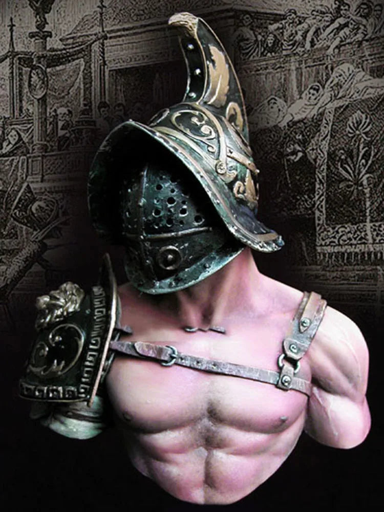 1/10 Ancient Rome Gladiator, Resin Model Bust Kit, Unassembled and Unpainted