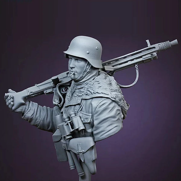 1/10 WWI German Infantry, Resin Model Bust Kit, Unassembled and Unpainted