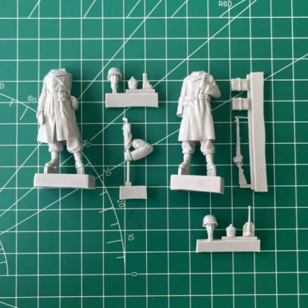 1/35 WWII US Machine Gun Squad, 4 Figures, Resin Model Figure Kit, Unassembled and Unpainted