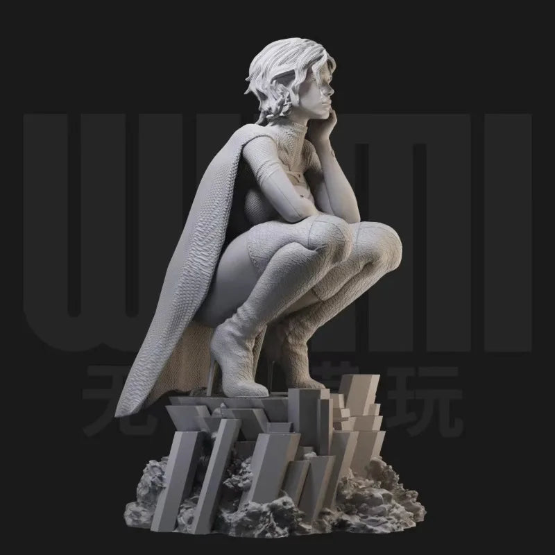 1/24 Female with Cloak, Resin Model Figure Kit, Fantasy Theme, Unassembled and Unpainted
