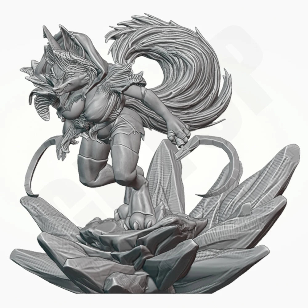 1/24 Wolf Warrior, Resin Model Figure Kit, Fantasy Theme, Unassembled and Unpainted