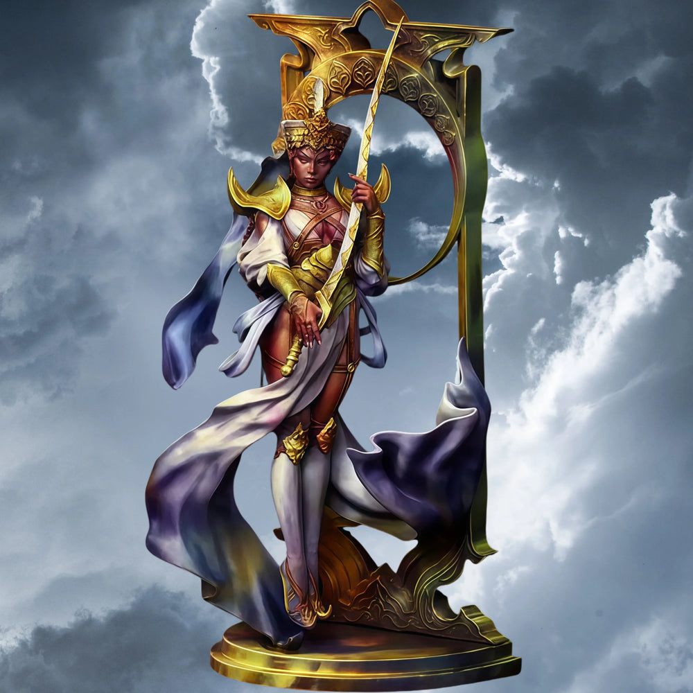 1/24 Sorceress Queen with Ornate Scythe, Resin Model Figure Kit, Fantasy Theme, Unassembled and Unpainted