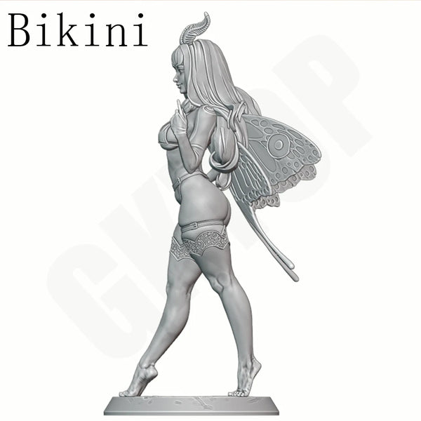 1/24 Butterfly Demon Warrior, Resin Model Figure Kit, Fantasy Theme, Unassembled and Unpainted