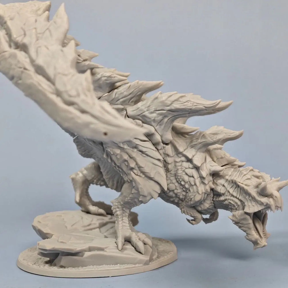 150mm Crested Dragon with Segmented Wings, Resin Model Figure Kit, Fantasy Theme, Unassembled and Unpainted