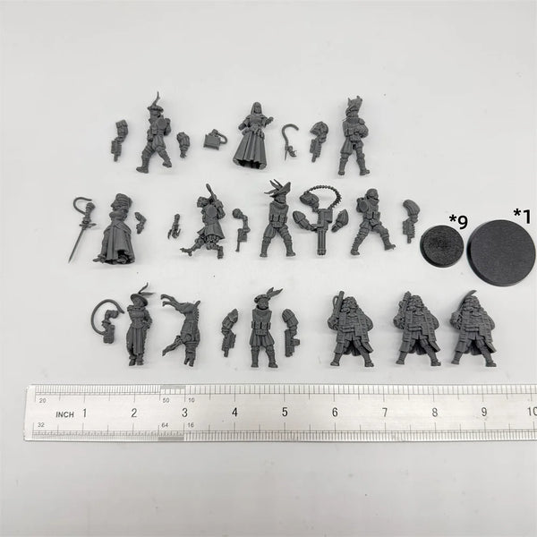 28mm Medieval Royal Guard Starfly Fantasy, 28 Figures, Resin Model Figure Kit, Unassembled and Unpainted