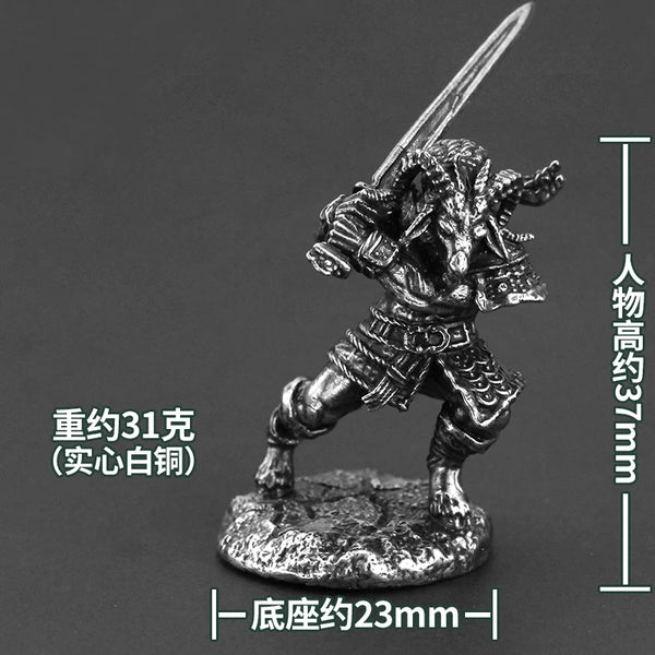32mm Sheephead Demon Warriors, 6 Figures, Resin Model Figure Kit, Fantasy Theme, Unassembled and Unpainted