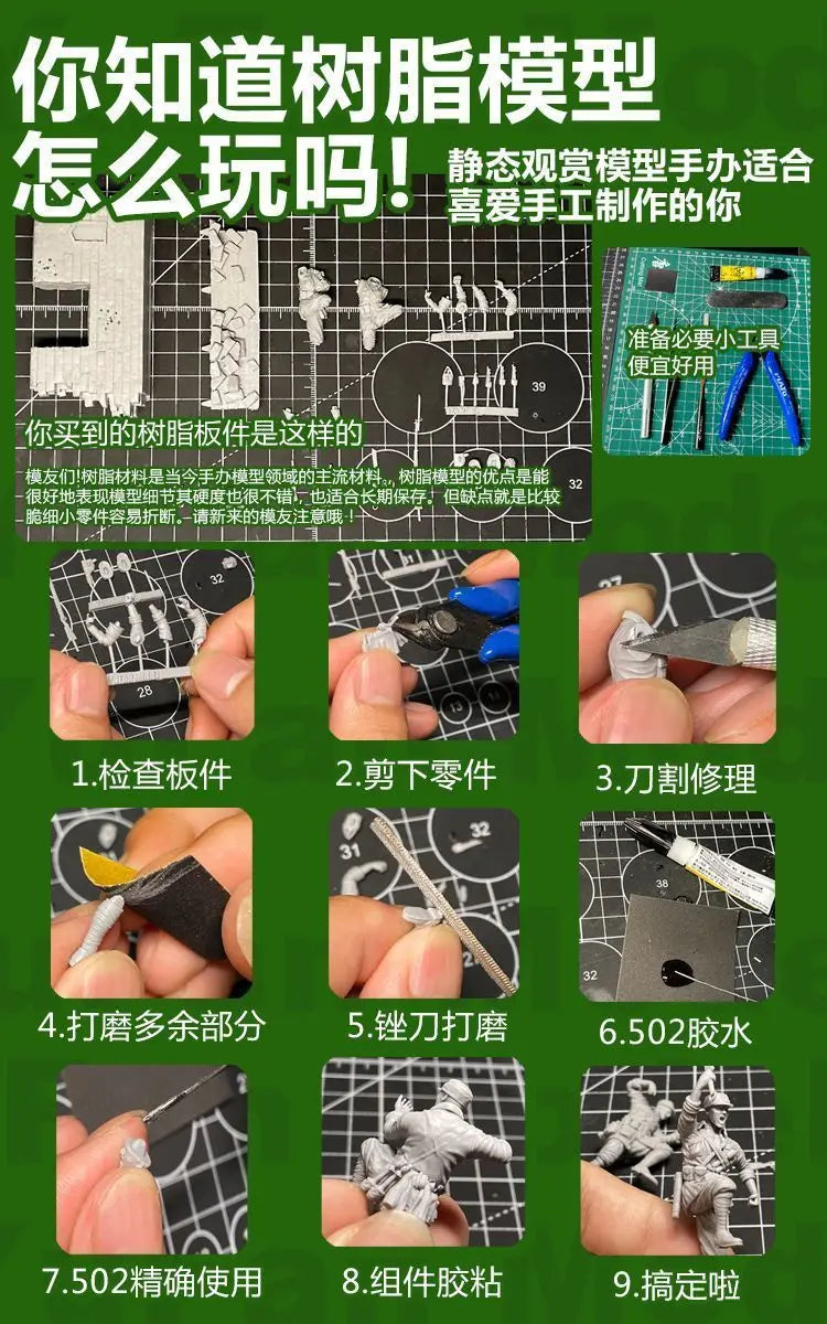 Modern Mechanized Armored Soldier, Resin Model Figure Kit, Unassembled and Unpainted