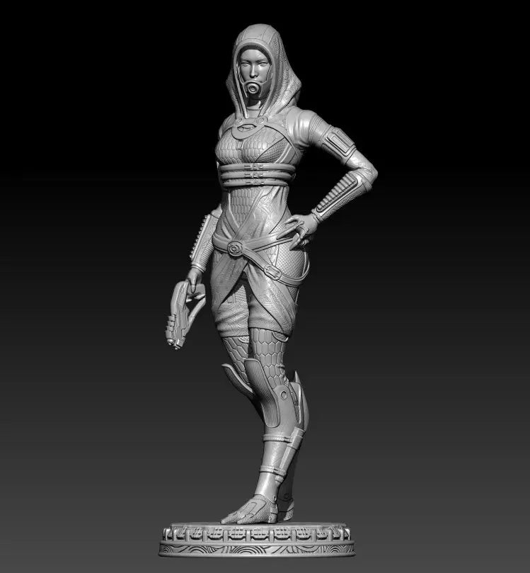 1/18 Female Soldier, Resin Model Figure Kit, Sci-Fi Theme, Unassembled and Unpainted
