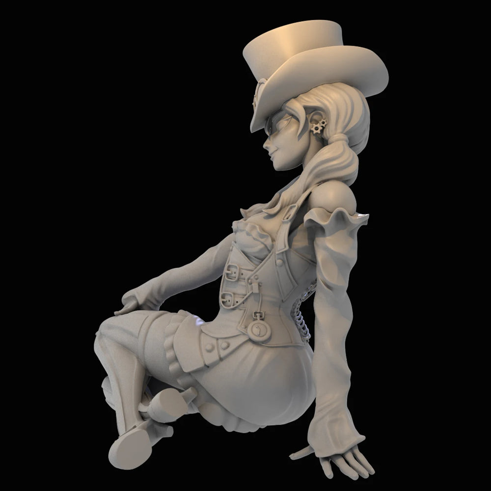 1/12 Girl, 4 Figures, Resin Model Figure Kit, Fantasy Theme, Unassembled and Unpainted