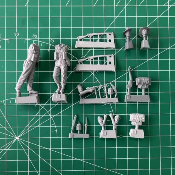 1/35 WWII British Jungle Commandos, 2 Figures, Resin Model Figure Kit, Unassembled and Unpainted
