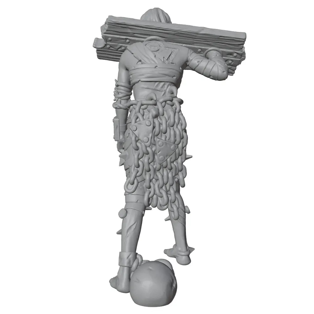 75mm Dark Fantasy Scarred Warrior, Resin Model Figure Kit, Fantasy Theme, Unassembled and Unpainted