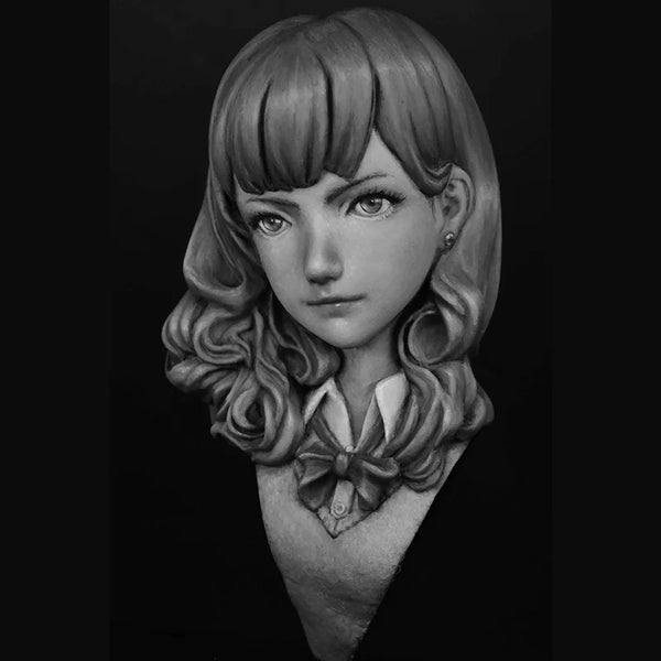 Schoolgirl, Resin Model Bust Kit, Anime Theme, Unassembled and Unpainted