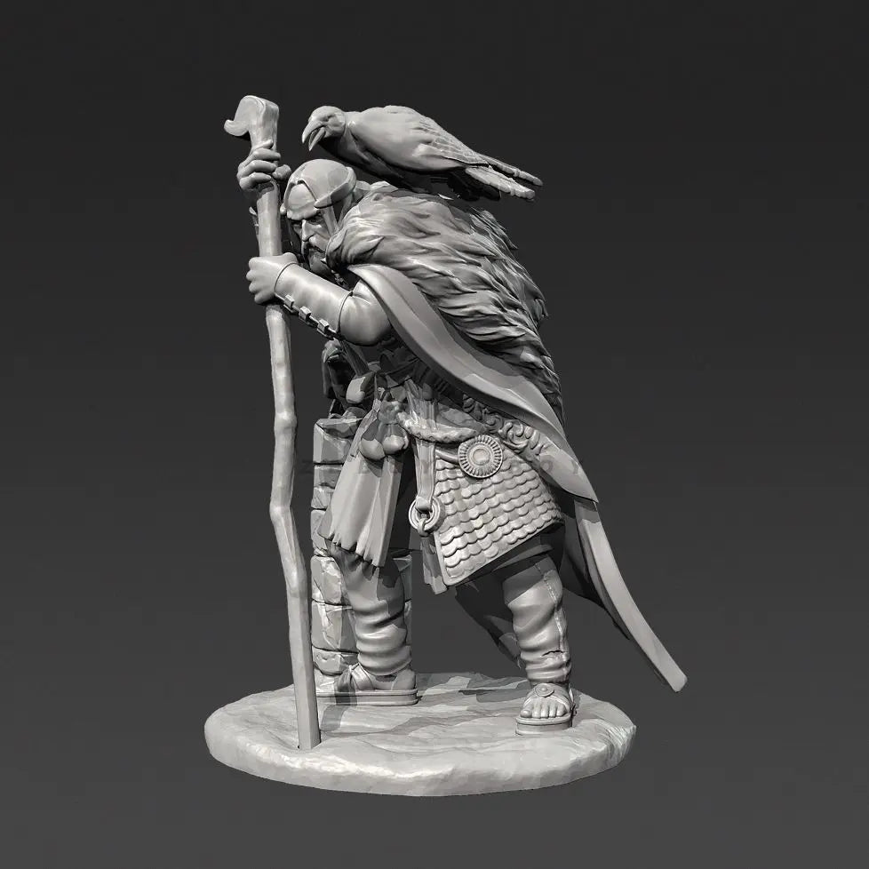 50mm Wizard Warrior, Resin Model Figure Kit, Fantasy Theme, Unassembled and Unpainted