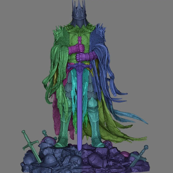 240mm Medieval Dark Fantasy Armored Knight, Resin Model Figure Kit, Unassembled and Unpainted