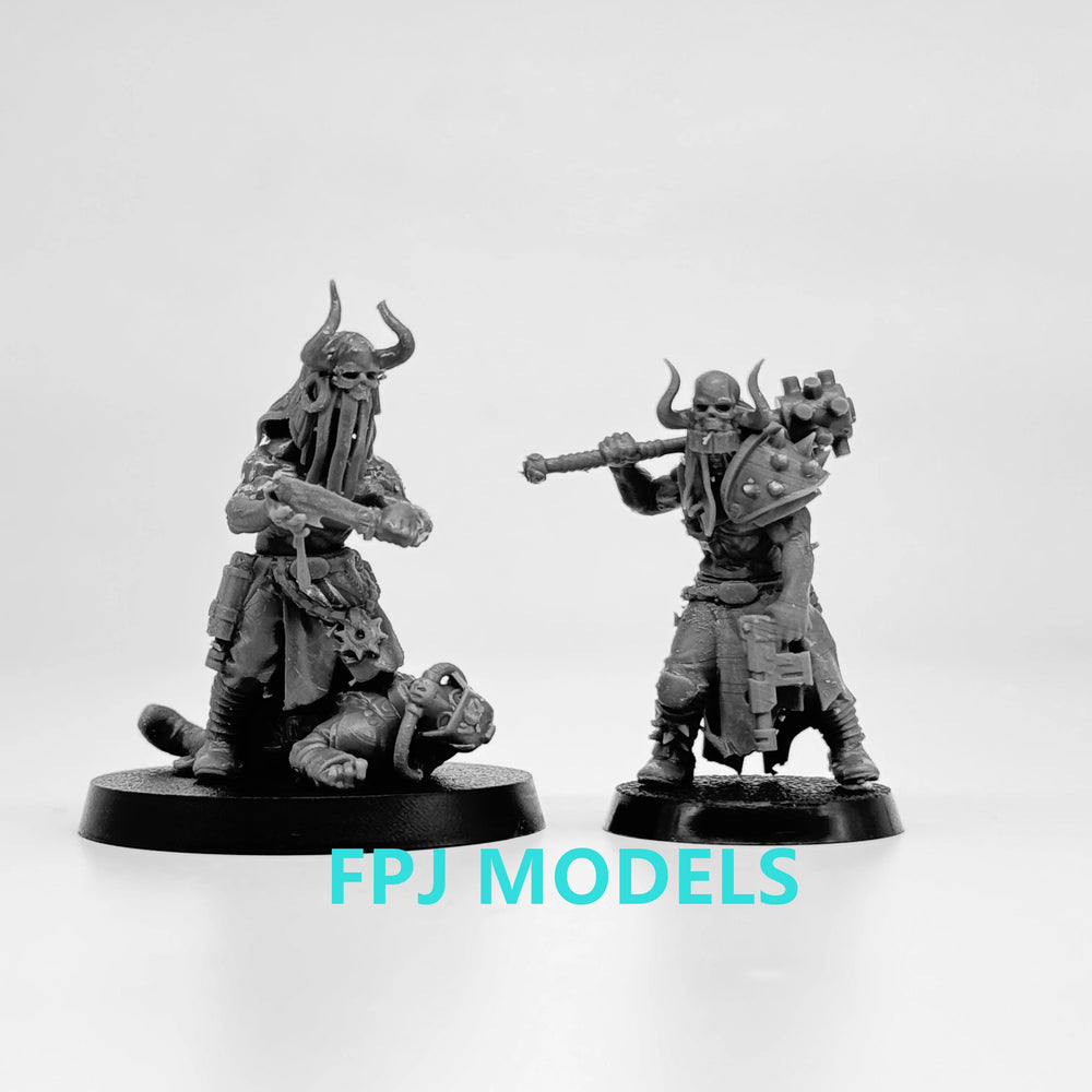 Corrupted Guard Sectarians, 10 Figures, Resin Model Figure Kit, Fantasy Theme, Unassembled and Unpainted