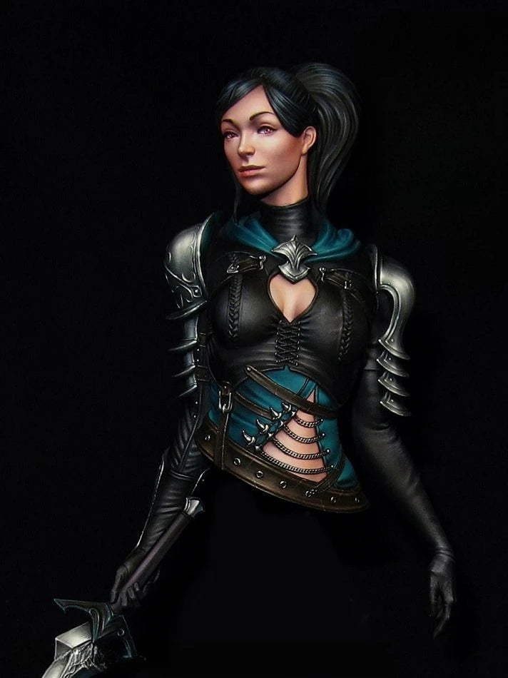 1/10 Fantasy Female Warrior, Resin Model Figure Kit, Fantasy Theme, Unassembled and Unpainted