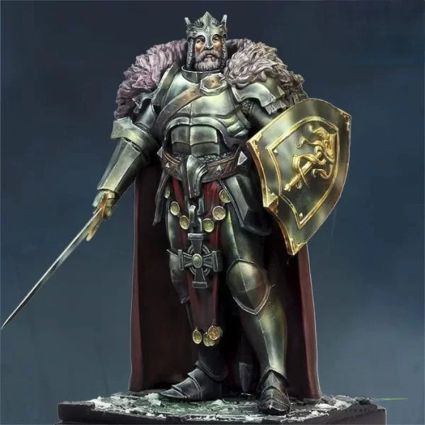 75mm Medieval King Warrior, Resin Model Figure Kit, Unassembled and Unpainted