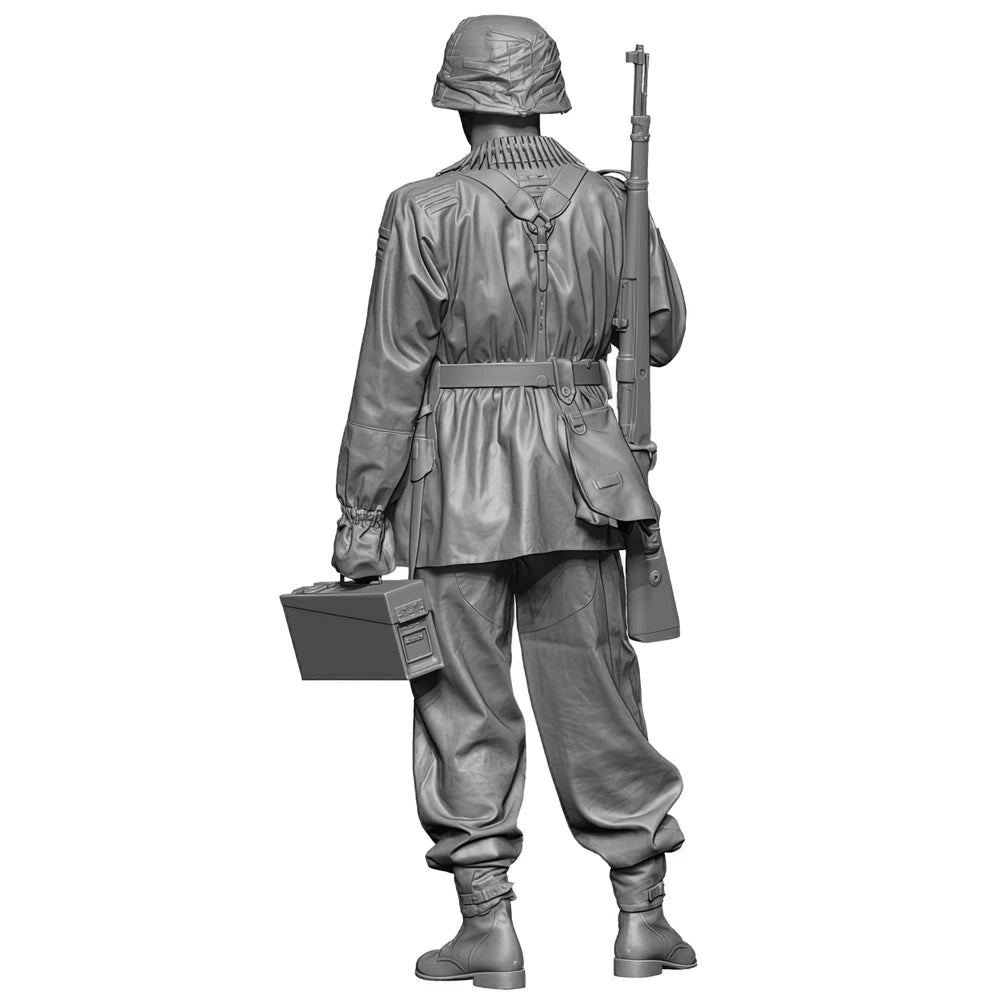 1/35 WWII German Infantry Rifleman with Puttees, Resin Model Figure Kit, Unassembled and Unpainted