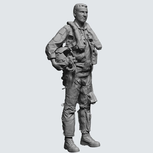 1/32 WWII US Air Force Pilot, Resin Model Figure Kit, Unassembled and Unpainted
