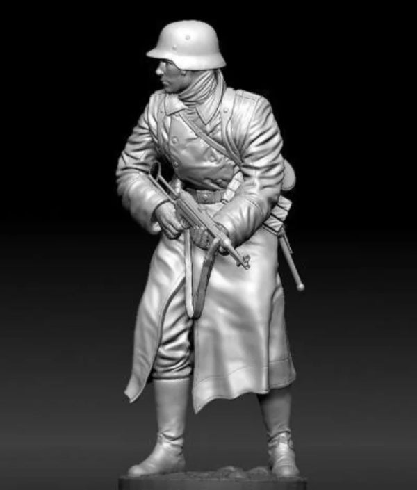 1/16 WWII German MP40 Gunner, Resin Model Figure Kit, Unassembled and Unpainted