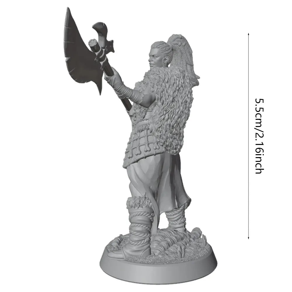 55mm Tribal Fantasy Warrior, Resin Model Figure Kit, Fantasy Theme, Unassembled and Unpainted