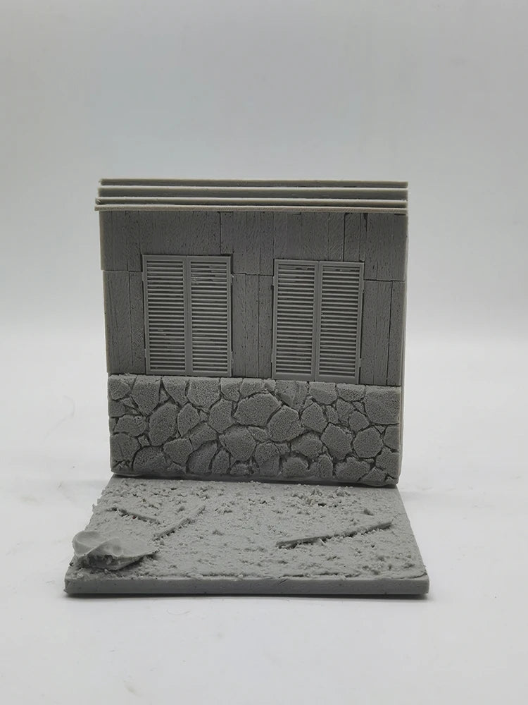 1/35 WWII Fortified Building, Resin Model Terrain Kit, Unpainted