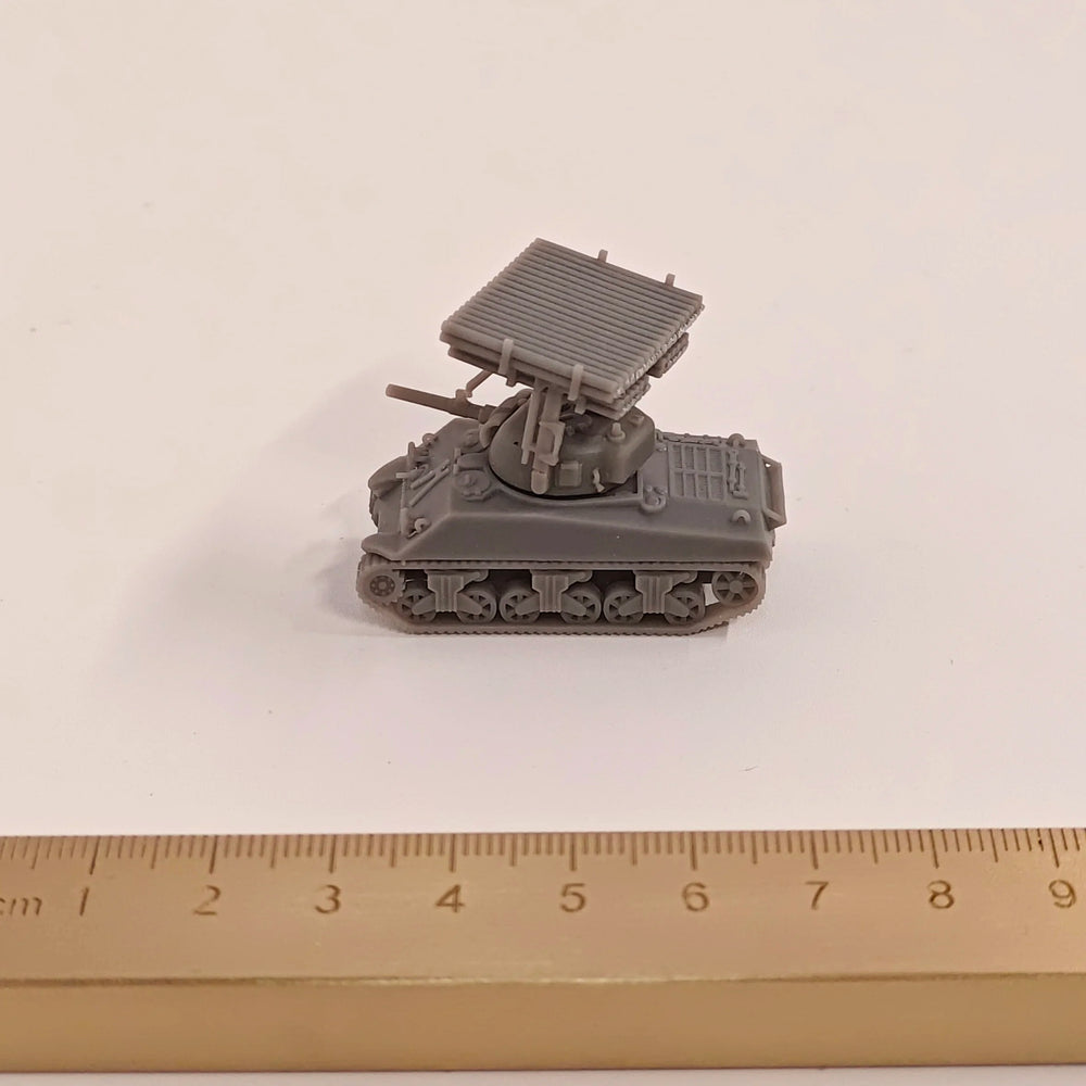 1/144 WWII M4A3 Sherman Calliope, Resin Model Vehicle Kit, Unassembled and Unpainted