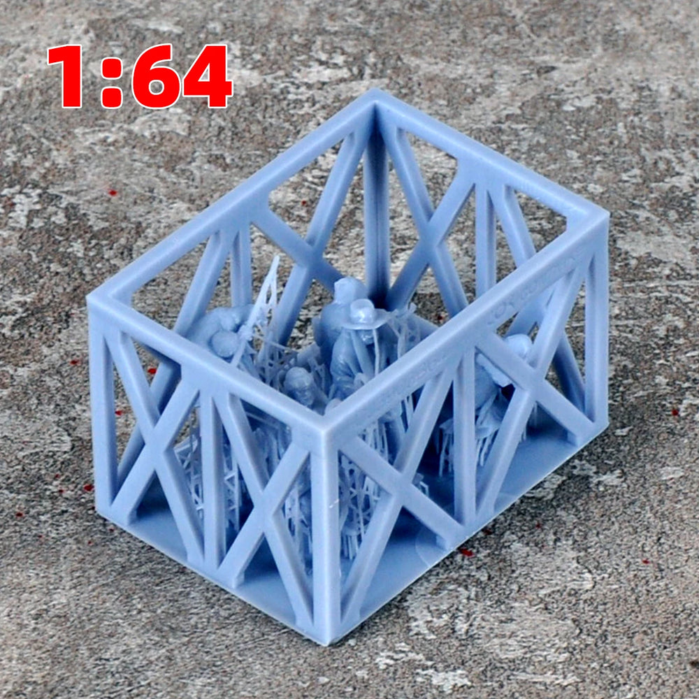 1/35 WWII German Infantry Loading Supply Crate, 12 Figures, Resin Model Figure Kit, Unassembled and Unpainted