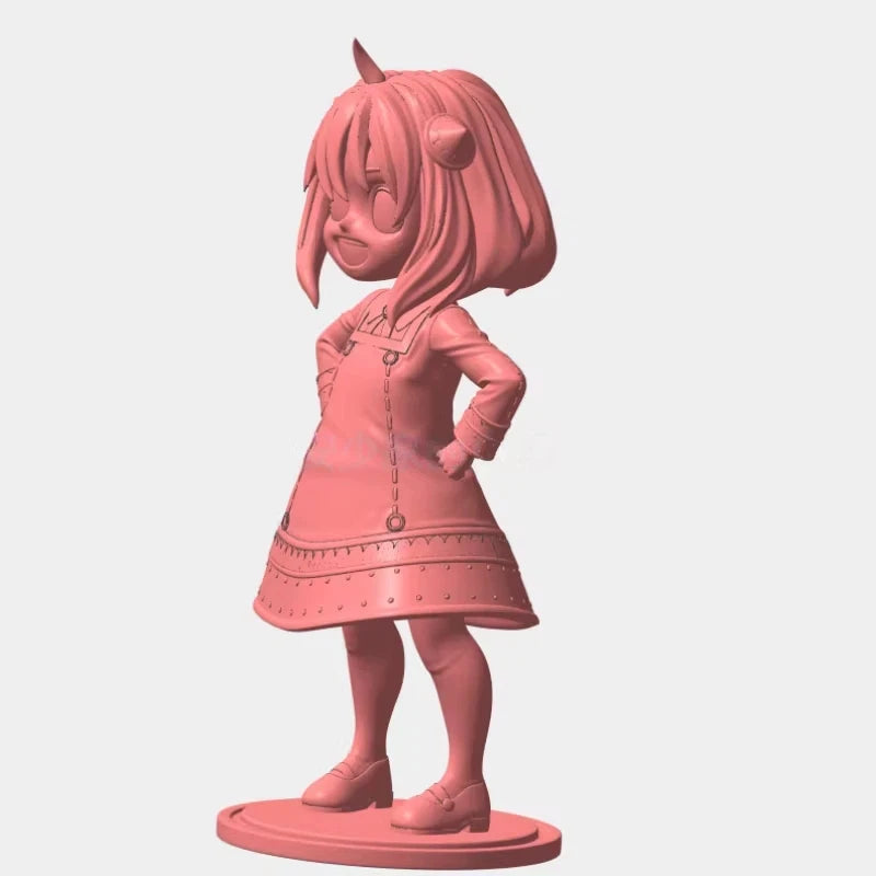100mm Chibi Anya Demon, Resin Model Figure Kit, Anime Theme, Unassembled and Unpainted