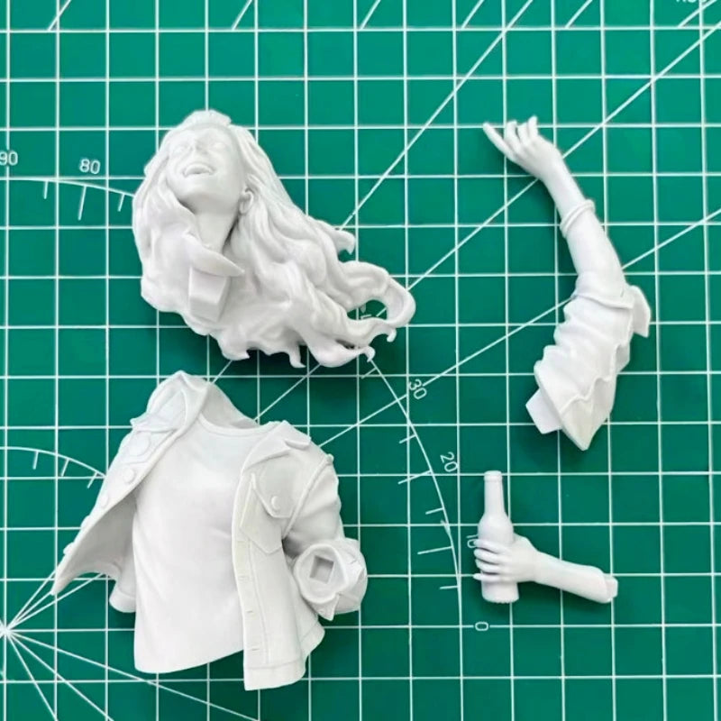 1/10 The Joyful Girl, Resin Model Bust Kit, Historical Theme, Unassembled and Unpainted