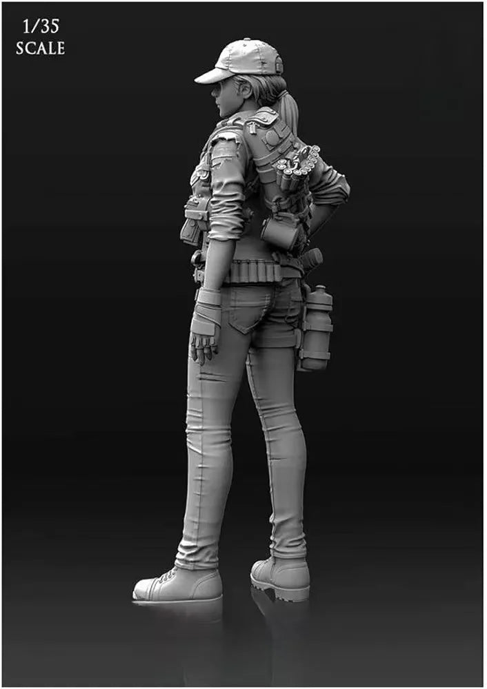 1/35 Modern Tactical Female Scout, Resin Model Figure Kit, Unassembled and Unpainted