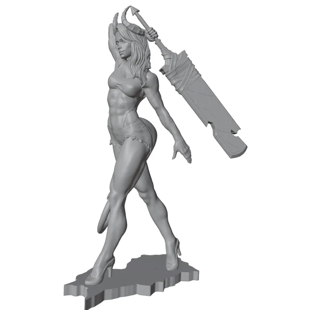 1/24 Female Orc Warrior, Resin Model Figure Kit, Fantasy Theme, Unassembled and Unpainted