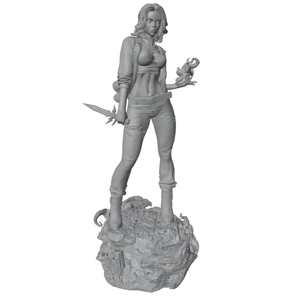 75mm European Fantasy Queen, Resin Model Figure Kit, Fantasy Theme, Unassembled and Unpainted