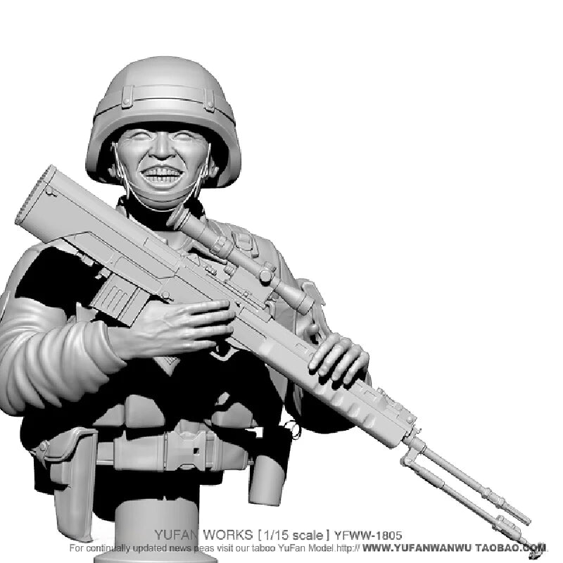 Modern Chinese Army Soldier, Resin Model Figure Kit, Unassembled and Unpainted