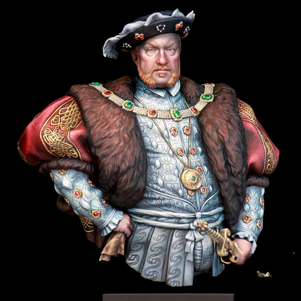 1/12 Medieval Henry VIII, Resin Model Bust Kit, Unassembled and Unpainted