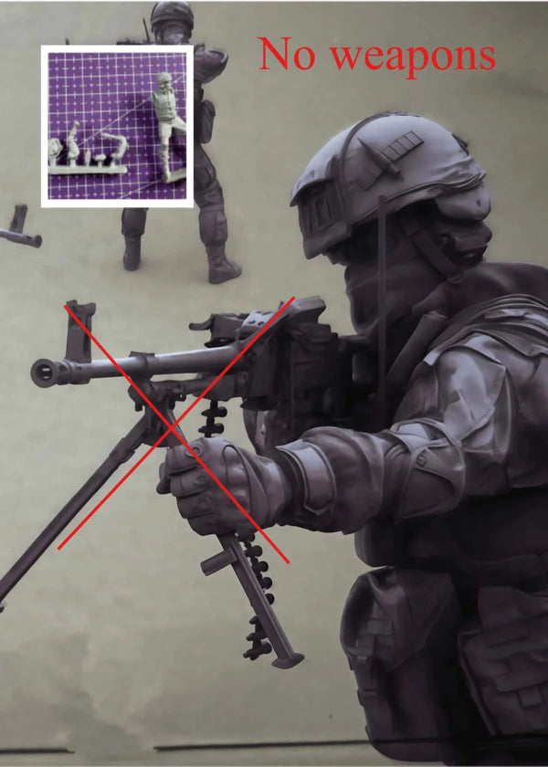 1/35 Modern Tactical Operator Aiming Rifle, Resin Model Figure Kit, Unassembled and Unpainted